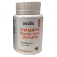Урологический препарат GreenSet Дикая Морковь (Fructus Dauci Carotae) - Даукарон - Уролитиазы, Кардиопомощь 60 капсул