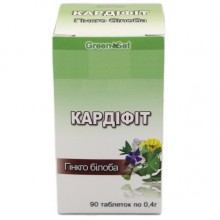 Комплекс для профилактики работы сердца GreenSet Кардифит - Гинкго билоба 90 таблеток