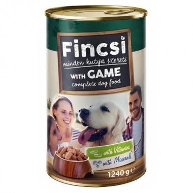  Fincsi консерва для собак Дичь (зеленая) 1240г