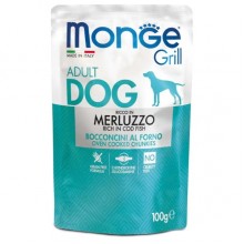 Влажный корм для собак Monge Dog Wet GRILL треска 0,1 Кг