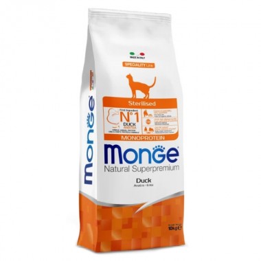  Monge Cat Sterilised с уткой 10 Кг