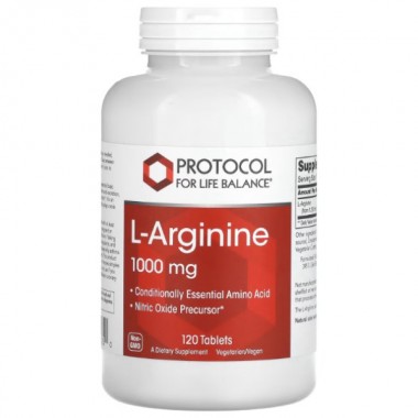 Аргинин Protocol for Life Balance Arginine 1000 mg 120 Tabs