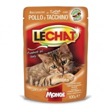 Влажный корм для котов Monge LC Cat Wet Adult курка и индюшка 100 г