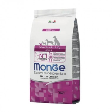  Monge Dog Extrasmall Adult курица с рисом 3 Кг
