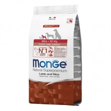Сухой корм для собак Monge Dog Mini Puppy & Junior ягненок с рисом 2,5 Кг