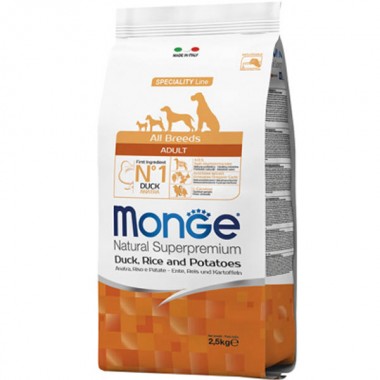  Monge Dog All breeds Adult утка, рис и картофель 2,5 Кг