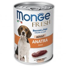 Влажный корм для собак Monge Dog Wet FRESH утка 0,4 Кг