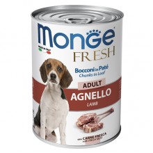 Влажный корм для собак Monge Dog Wet FRESH ягненок 0,4 Кг