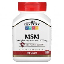 Препарат для суставов и связок 21st Century MSM 1000 mg 90 Tabs