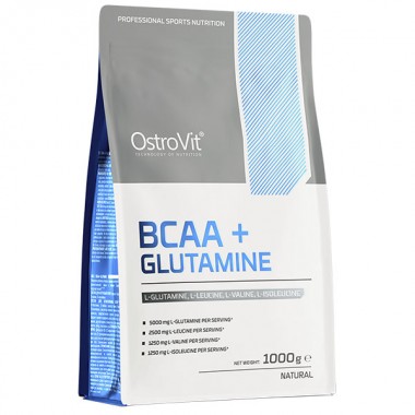 Аминокомплекс для спорта OstroVit BCAA + Glutamine 1000 g /100 servings/ Natural Аминокомплекс для спорта OstroVit BCAA + Glutamine 1000 g /100 servings/ Natural