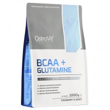 Аминокомплекс для спорта OstroVit BCAA + Glutamine 1000 g /100 servings/ Strawberry Berry Аминокомплекс для спорта OstroVit BCAA + Glutamine 1000 g /100 servings/ Strawberry Berry