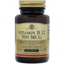 Витамин Б12 Solgar Vitamin B12 500 mcg 100 Veg Tabs Витамин Б12 Solgar Vitamin B12 500 mcg 100 Veg Tabs