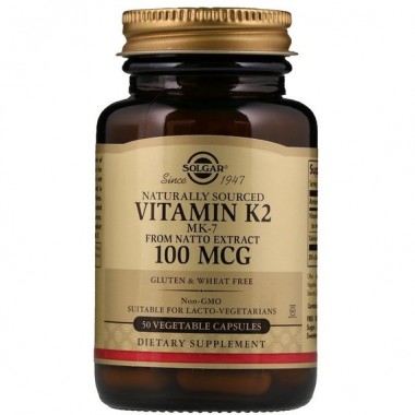 Витамин K Solgar Natural Vitamin K2 100 mcg 50 Veg Caps