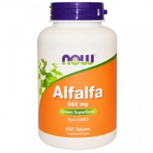 Люцерна NOW Foods Alfalfa 650 mg 250 Tabs