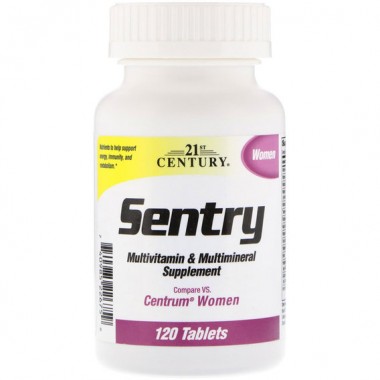 Витаминно-минеральный комплекс 21st Century Sentry, Multivitamin & Multimineral Supplement, Women 120 Tabs Витаминно-минеральный комплекс 21st Century Sentry, Multivitamin & Multimineral Supplement, Women 120 Tabs