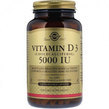 Витамин D Solgar Vitamin D3 (Cholecalciferol) 5000 IU 240 Veg Caps