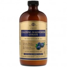 Микроэлемент Кальций Solgar Calcium Magnesium Citrate with Vitamin D3 Liquid 16 fl oz 473 ml Natural Blueberry Flavor Микроэлемент Кальций Solgar Calcium Magnesium Citrate with Vitamin D3 Liquid 16 fl oz 473 ml Natural Blueberry Flavor