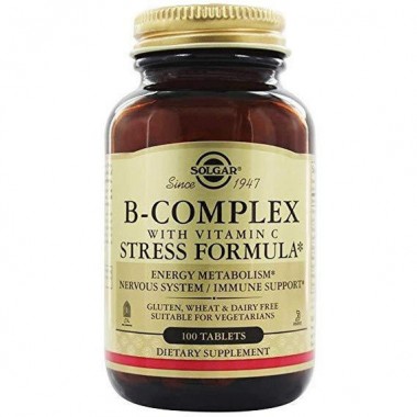 В комплекс Solgar B-Complex with Vitamin C Stress Formula 100 Tabs