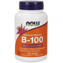 В комплекс NOW Foods Vitamin B-100 Sustained Release 100 Tabs В комплекс NOW Foods Vitamin B-100 Sustained Release 100 Tabs