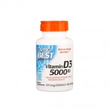 Витамин D Doctor's Best Vitamin D3 5000 IU 180 Softgels