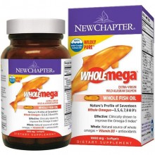 Жир лосося New Chapter Wholemega Extra Virgin Wild Alaskan Salmon Whole Fish Oil 1000 mg 180 Softgels Жир лосося New Chapter Wholemega Extra Virgin Wild Alaskan Salmon Whole Fish Oil 1000 mg 180 Softgels