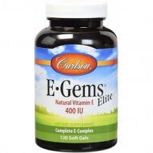 Витамин E Carlson Labs E-Gems Elite 400 IU 60 Soft Gels