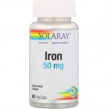 Микроэлемент Железо Solaray Iron 50 mg 60 Veg Caps SOR-46105 Микроэлемент Железо Solaray Iron 50 mg 60 Veg Caps SOR-46105