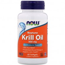 Масло криля NOW Foods Neptune Krill Oil 500 mg 60 Softgels NOW-01625 Масло криля NOW Foods Neptune Krill Oil 500 mg 60 Softgels NOW-01625