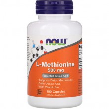 Метионин NOW Foods L-Methionine 500 mg 100 Caps NOW-00117 Метионин NOW Foods L-Methionine 500 mg 100 Caps NOW-00117