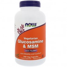 Препарат для суставов и связок NOW Foods Vegetarian Glucosamine & MSM 240 Veg Caps NOW-03131