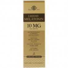 Мелатонин для сна Solgar Liquid Melatonin, 10 mg, 2 fl oz 59 ml Natural Black Cherry Flavor