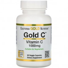 Витамин C California Gold Nutrition Gold C, Vitamin C 1000 mg 60 Veg Caps