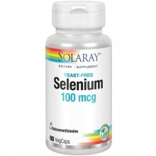 Селен Solaray Yeast-Free Selenium 100 mcg 90 Veg Caps SOR-04676