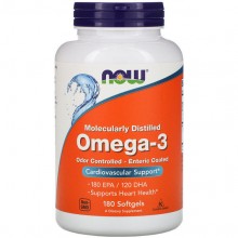 Омега 3 NOW Foods Omega-3 Molecularly Distilled Softgels 180 Softgels NOW-01657 Омега 3 NOW Foods Omega-3 Molecularly Distilled Softgels 180 Softgels NOW-01657