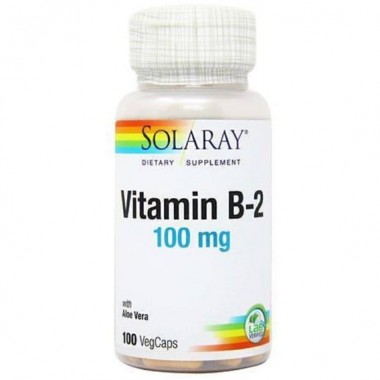 Рибофлавин Solaray Vitamin B2 100 mg 100 Veg Caps SOR04327