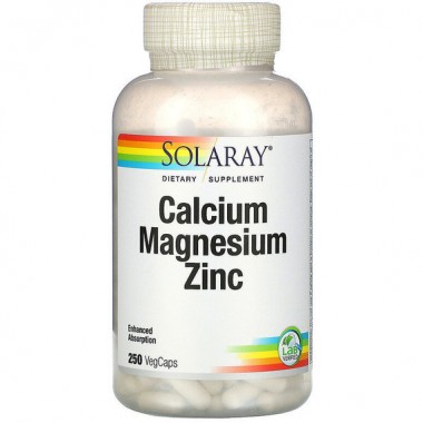 Мультиминеральный комплекс Solaray Calcium Magnesium Zinc 250 Veg Caps SOR04561