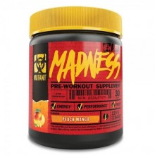 Комплекс до тренировки Mutant Madness 225 g /30 servings/ Peach Mango Комплекс до тренировки Mutant Madness 225 g /30 servings/ Peach Mango