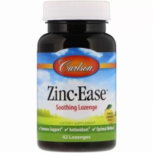 Микроэлемент Цинк Carlson Labs Zinc Ease 10 mg 42 Lozenges Lemon