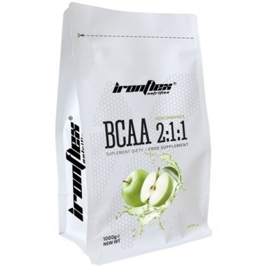Аминокислота BCAA для спорта IronFlex BCAA Performance 2-1-1 1000 g /200 servings/ Apple
