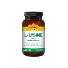 Лизин Country Life L-Lysine 1000 mg 100 Tabs