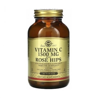 Витамин C Solgar Vitamin C with Rose Hips 1500 mg 90 Tabs