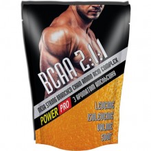 Аминокислота BCAA для спорта Power Pro BCAA 2:1:1 500 g /100 servings/ Апельсин