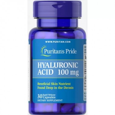 Гиалуроновая кислота Puritan's Pride Hyaluronic Acid 100 mg 30 Caps