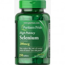 Селен Puritan's Pride Selenium 200 mcg 250 Tabs