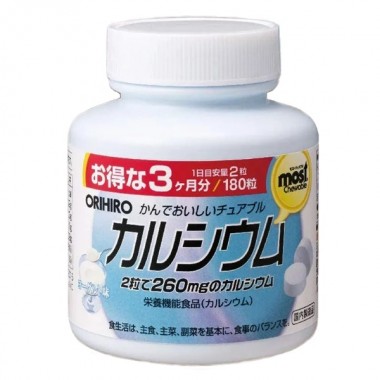 Микроэлемент Кальций Orihiro Calcium 180 Chewable Tabs Yogurt