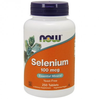 Селен NOW Foods Selenium 100 mcg 250 Tabs