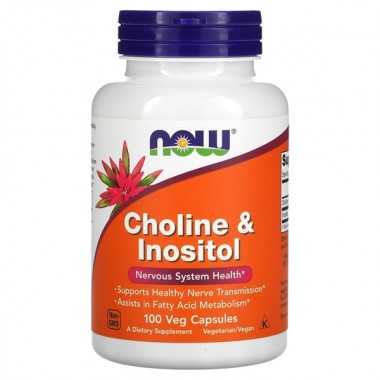Инозитол NOW Foods CHOLINE & INOSITOL 100 Caps