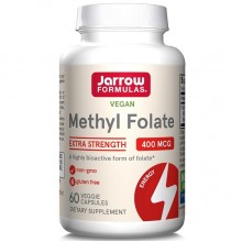 Фолиевая кислота Jarrow Formulas Methyl Folate 400 mcg 60 Veg Caps