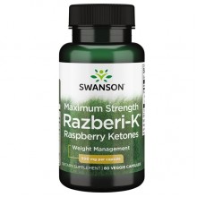 Экстракт для похудения Swanson Maximum Strength Razberi-K Raspberry Ketones 500 mg 60 Veg Caps SWA-04078