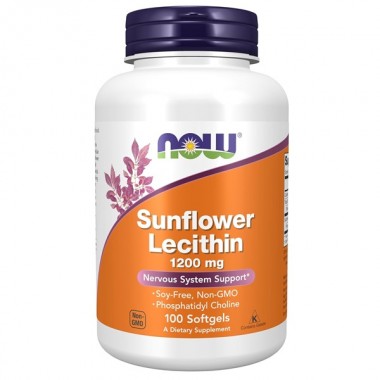 Лецитин NOW Foods Sunflower Lecithin 1200 mg 100 Softgels NOW-02311